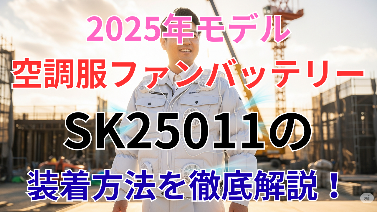 2025年モデル空調服ファンバッテリーSK25011の装着方法を徹底解説！