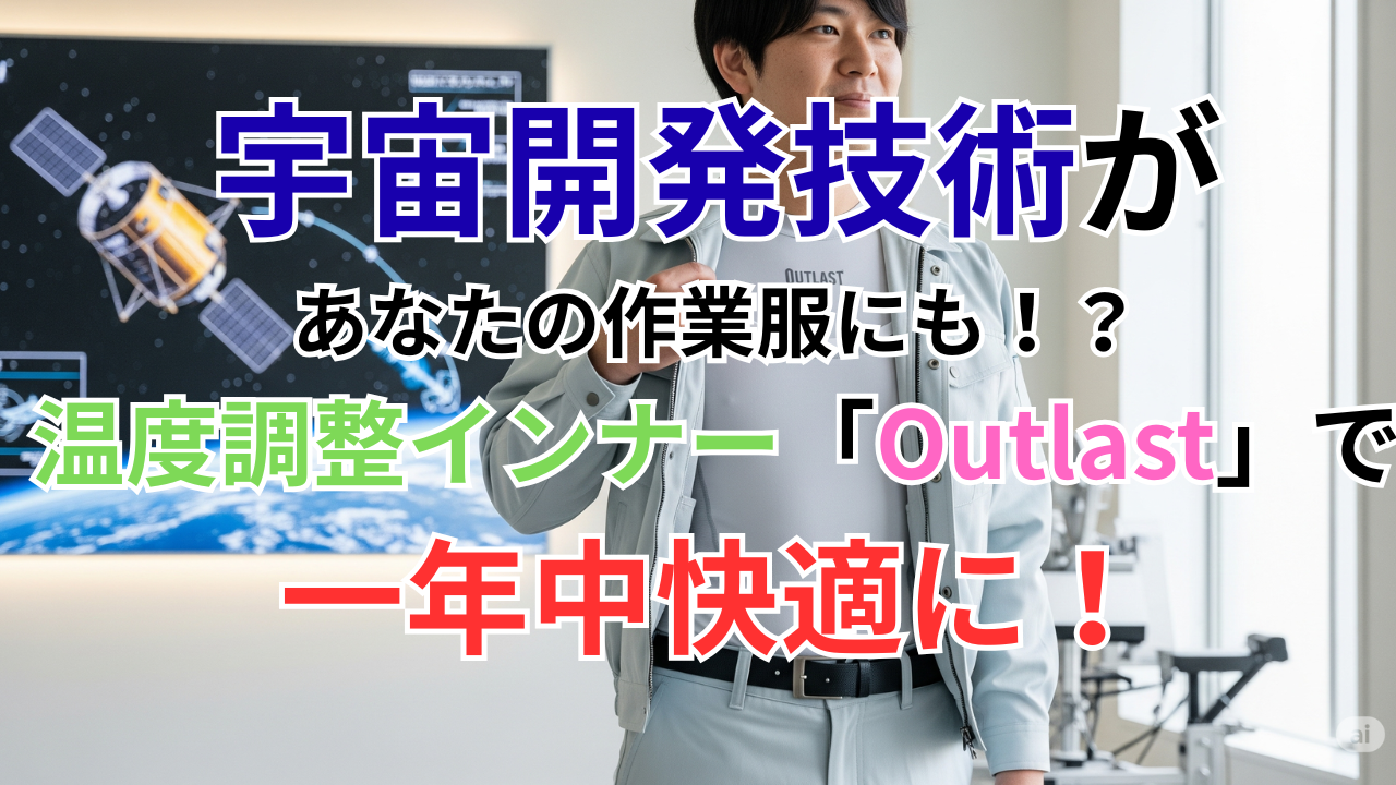 宇宙開発技術があなたの作業服にも!?温度調整インナー「Outlast」で一年中快適に!