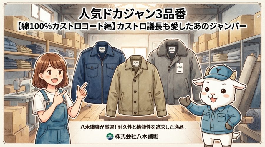 人気ドカジャン3品番【綿100%カストロコート編】カストロ議長も愛したあのジャンパー
