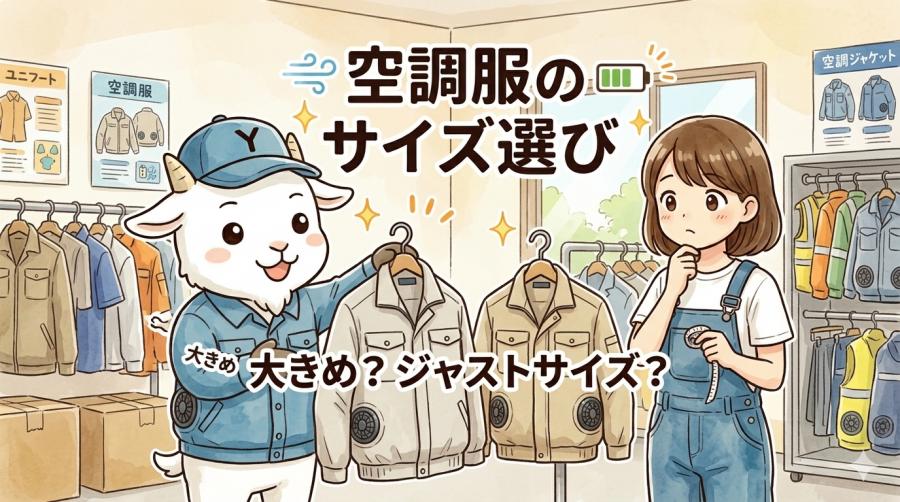 空調服＆空調風神服のサイズ大き目のいいの？ジャストサイズがいいの？165cm60㎏男を基準