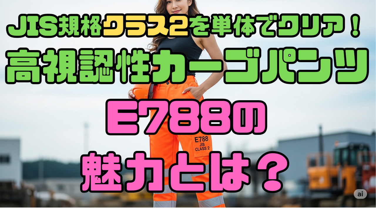 JIS規格クラス2を単体でクリア！高視認性カーゴパンツE788の魅力とは？