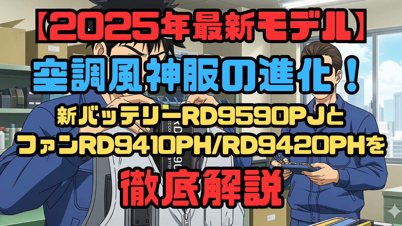 【2025年最新モデル】空調風神服の進化！新バッテリーRD9590PJとファンRD9410PHRD9420PHを徹底解説