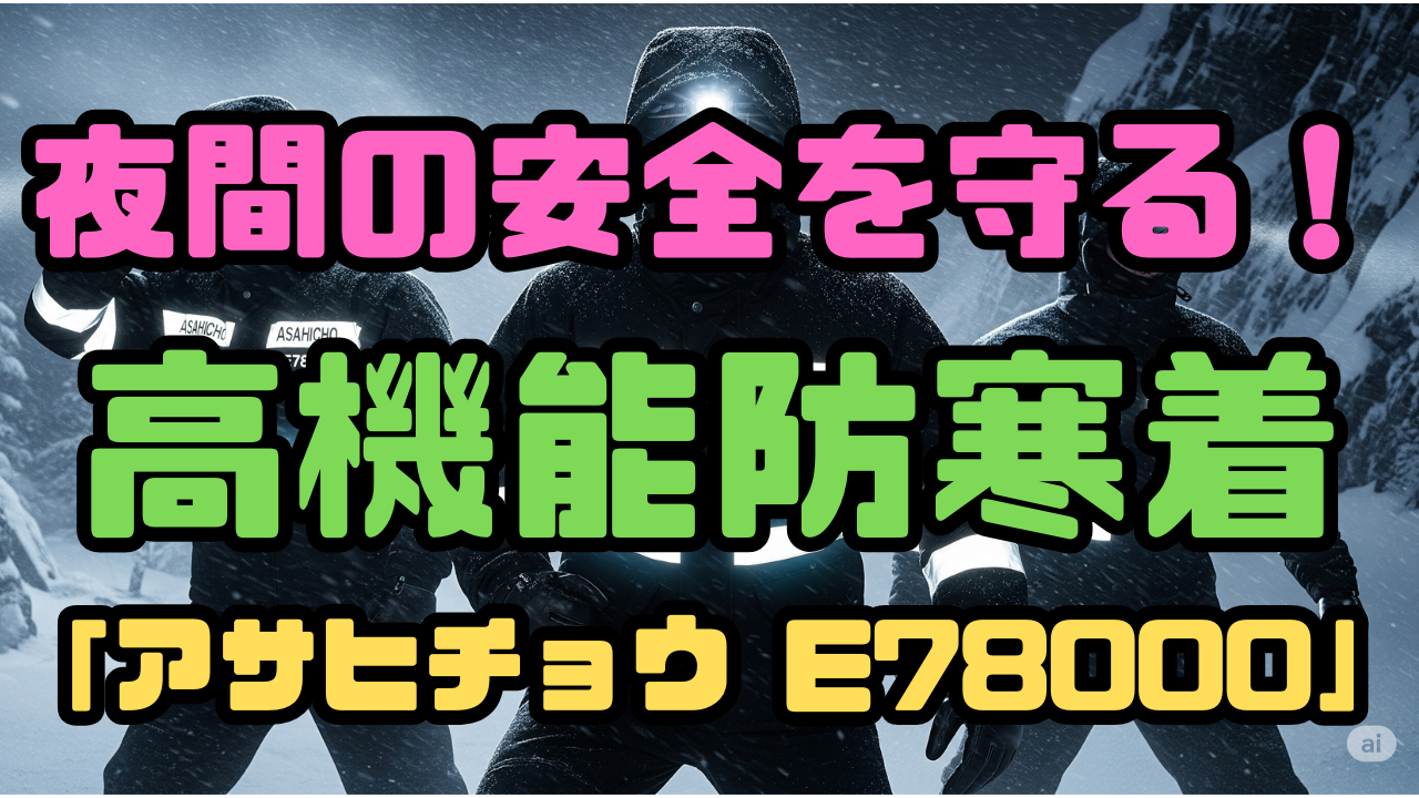 夜間の安全を守る！ 高機能防寒着 「アサヒチョウ E78000」