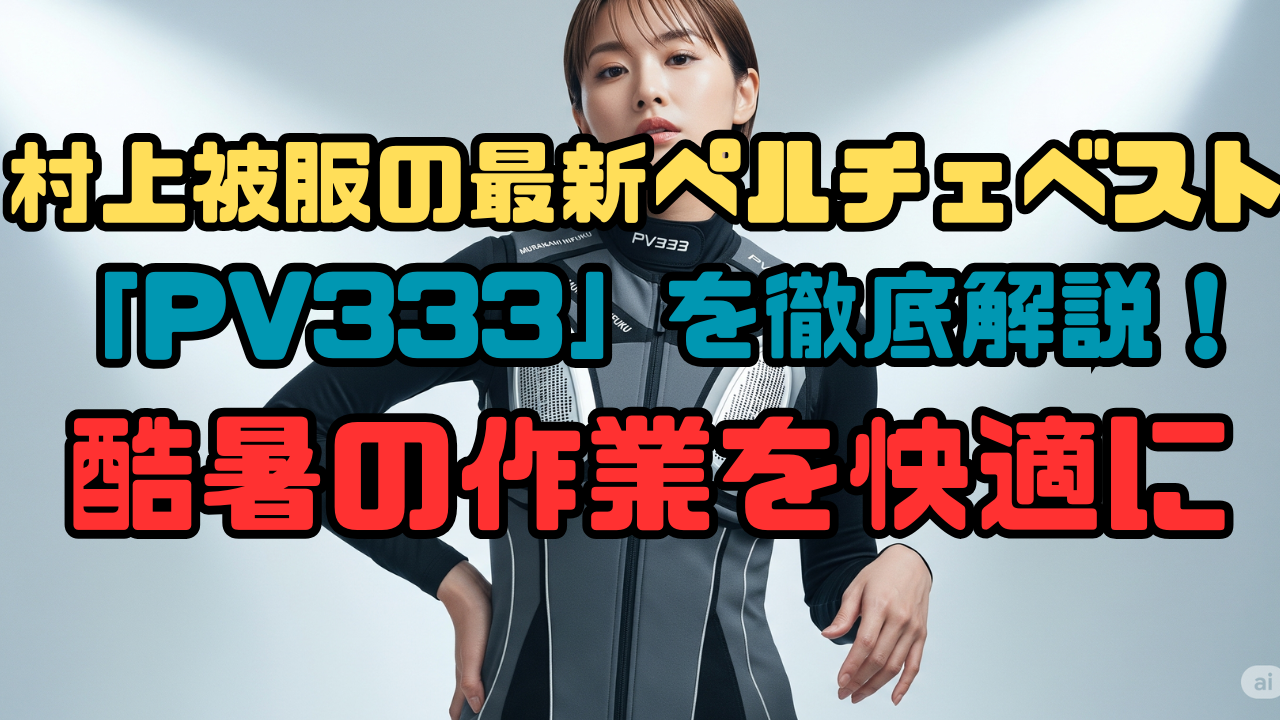 村上被服の最新ペルチェベスト 「PV333」を徹底解説！ 酷暑の作業を快適に