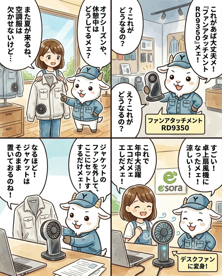 空調服のファンが卓上扇風機に？！驚きの新アイテム「ファンアタッチメント RD9350」の魅力とは