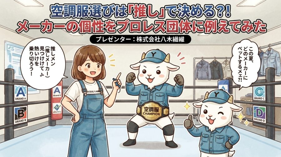 空調服選びは「推し」で決める？！メーカーの個性をプロレス団体に例えてみた
