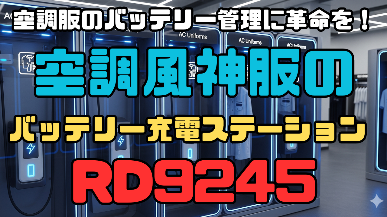 空調服のバッテリー管理に革命を！空調風神服の「バッテリー充電ステーション RD9245」