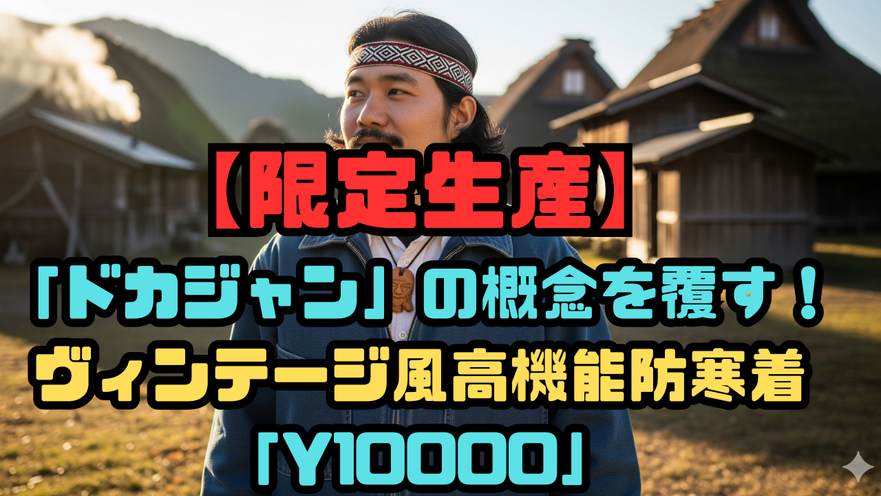限定生産】「ドカジャン」の概念を覆す！ヴィンテージ風高機能防寒着 