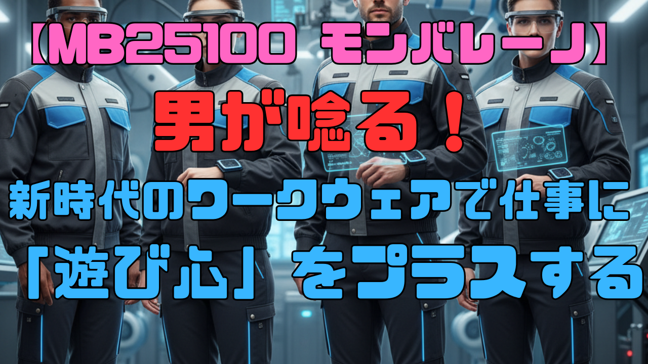 【MB25100 モンバレーノ】男が唸る！新時代のワークウェアで仕事に「遊び心」をプラスする