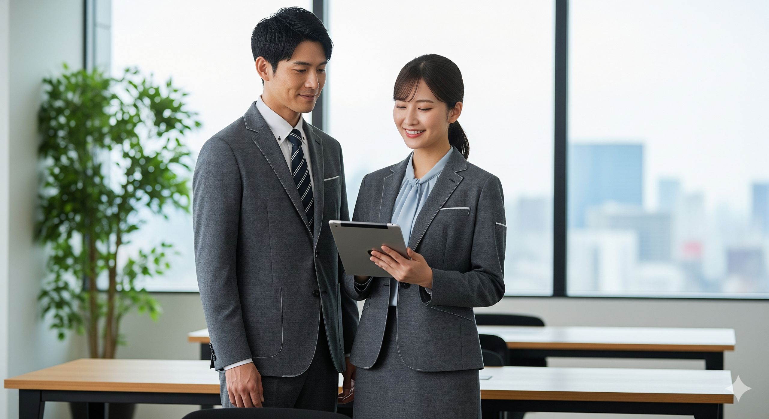 アイトスの最新オフィスユニフォーム！高品質な日本製素材と機能美の融合