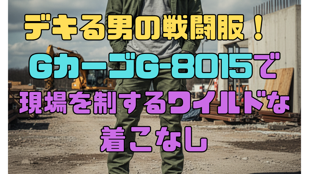 デキる男の戦闘服！ GカーゴG-8015で現場を制するワイルドな着こなし