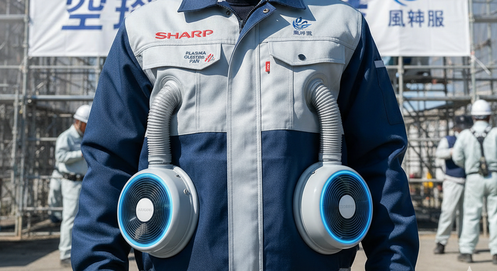 【空調服革命】シャープ×風神服・プラズマクラスターファン