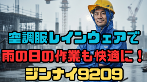 空調服レインウェアで雨の日の作業も快適に！ジンナイ9209