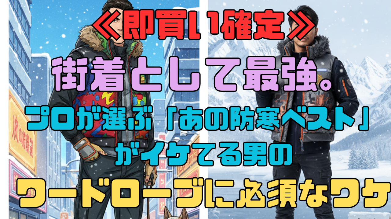 ≪即買い確定≫街着として最強。プロが選ぶ「あの防寒ベスト」がイケてる男のワードローブに必須なワケ