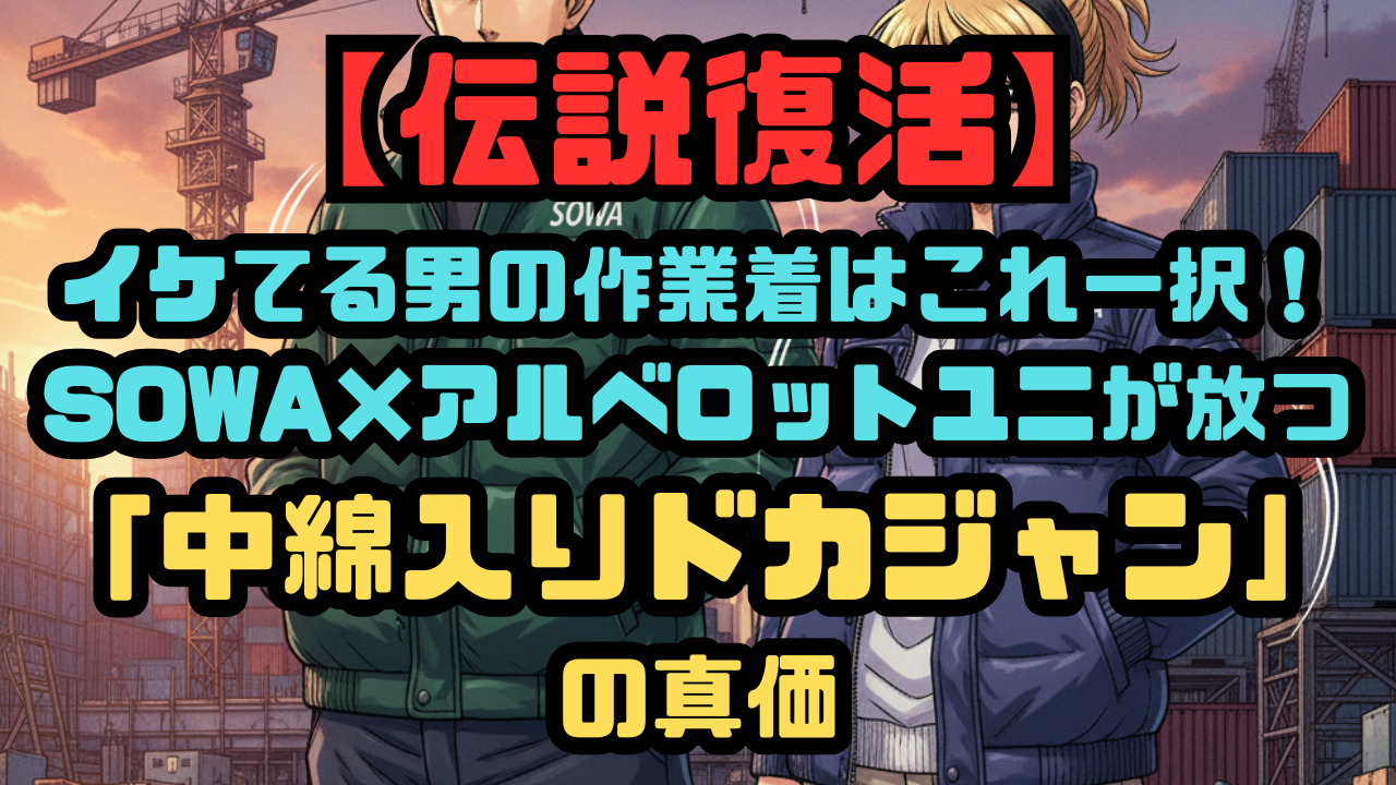 【伝説復活】イケてる男の作業着はこれ一択！SOWA×アルベロットユニが放つ「中綿入りドカジャン」の真価