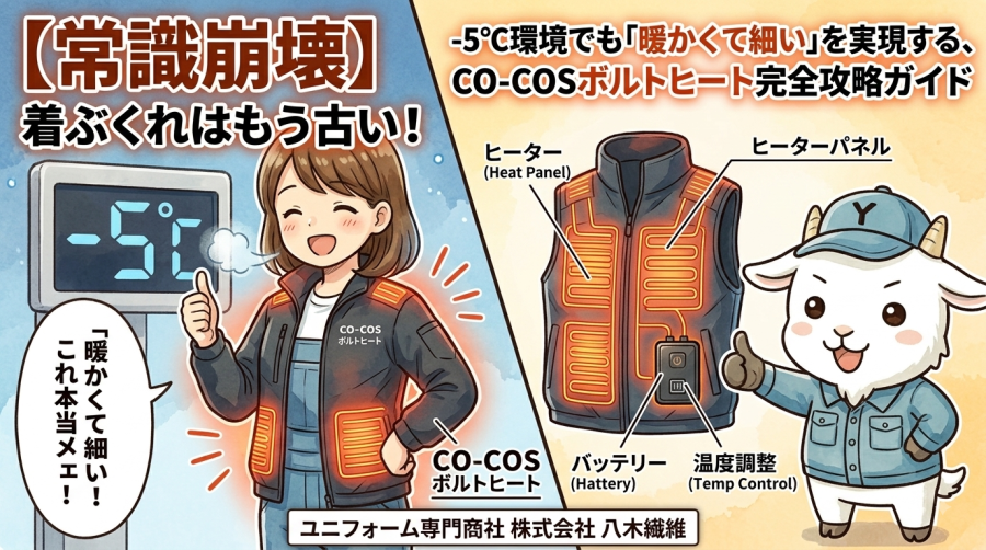 【常識崩壊】着ぶくれはもう古い！-5℃環境でも「暖かくて細い」を実現する、CO-COSボルトヒート完全攻略ガイド