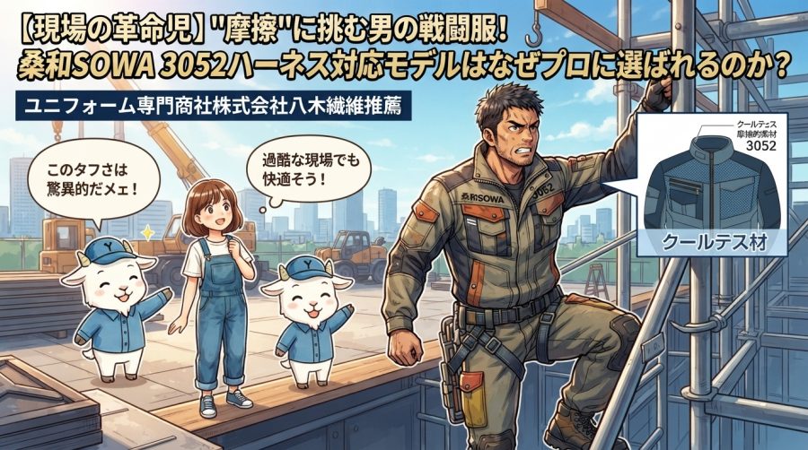 【現場の革命児】”摩擦”に挑む男の戦闘服！桑和SOWA 3052ハーネス対応モデルはなぜプロに選ばれるのか？