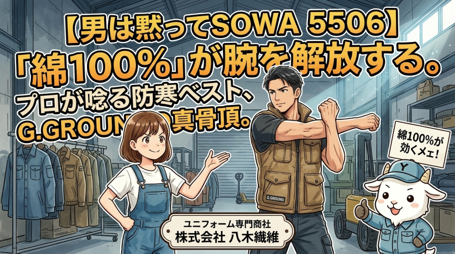 【男は黙ってSOWA 5506】「綿100%」が腕を解放する。プロが唸る防寒ベスト、G.GROUNDの真骨頂。