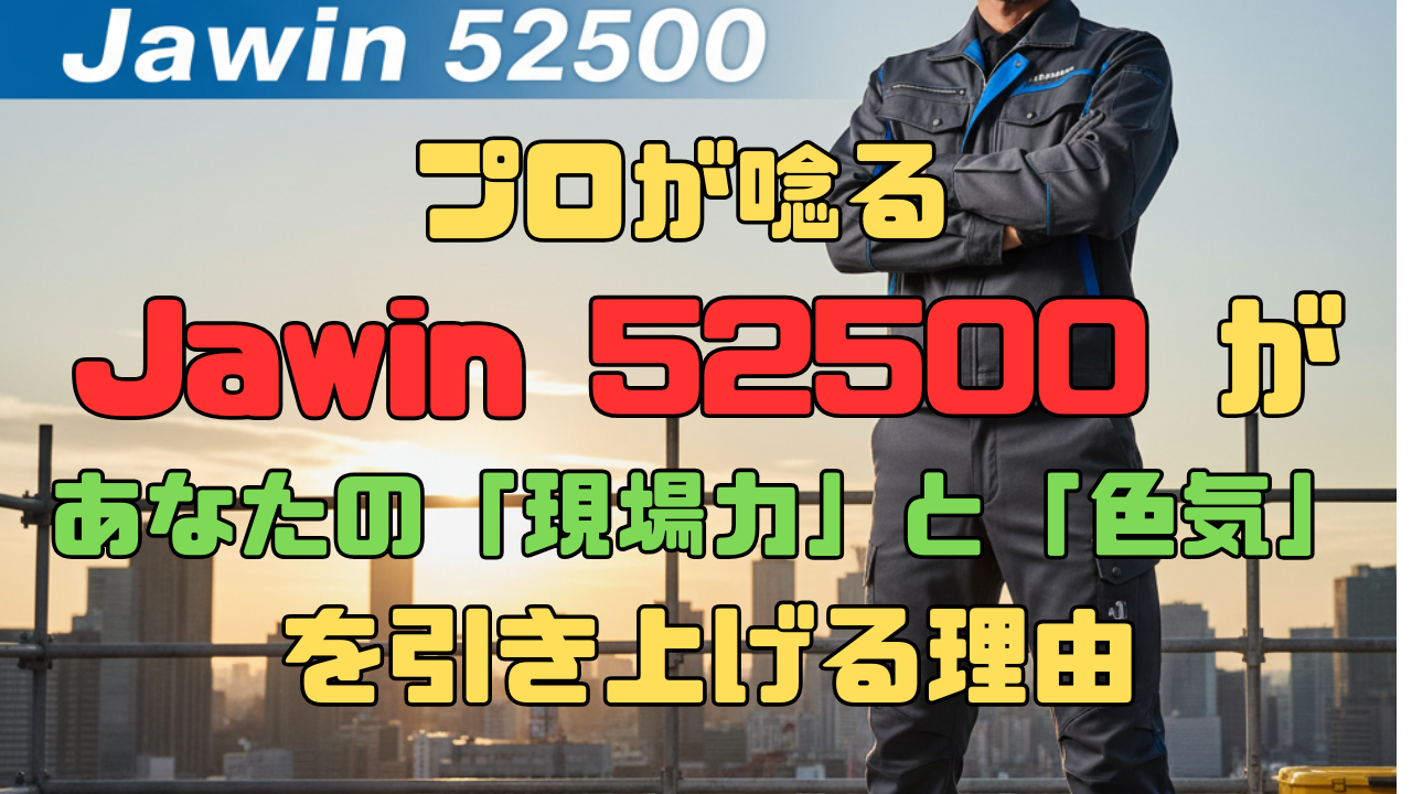 プロが唸る Jawin 52500 が、あなたの「現場力」と「色気」を引き上げる理由