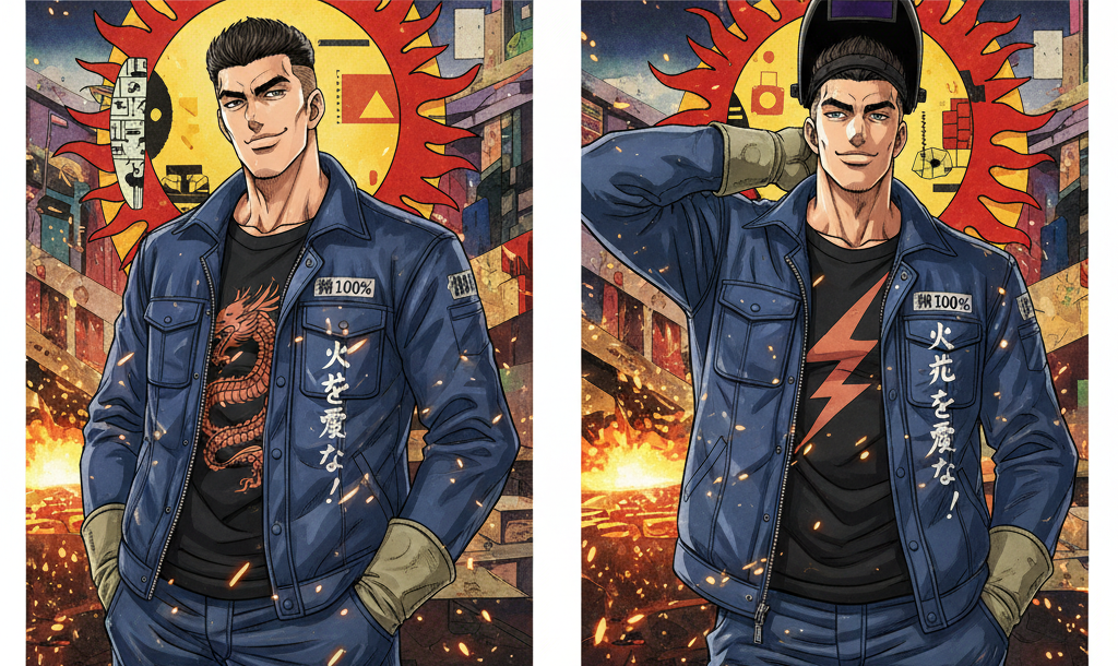 火花を恐れるな！イケてる男の「綿100%ドカジャン