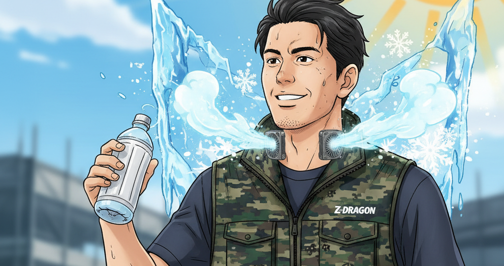 【Z-DRAGON 74230】「首元冷却」が唸る！カモフラ柄ベスト