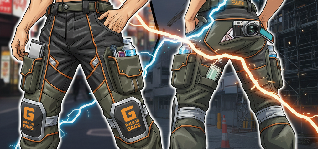 【カバンはもう要らない】男が唸る収納力と機動性。現場と街をクロスオーバーする「履くカバン」G-7025