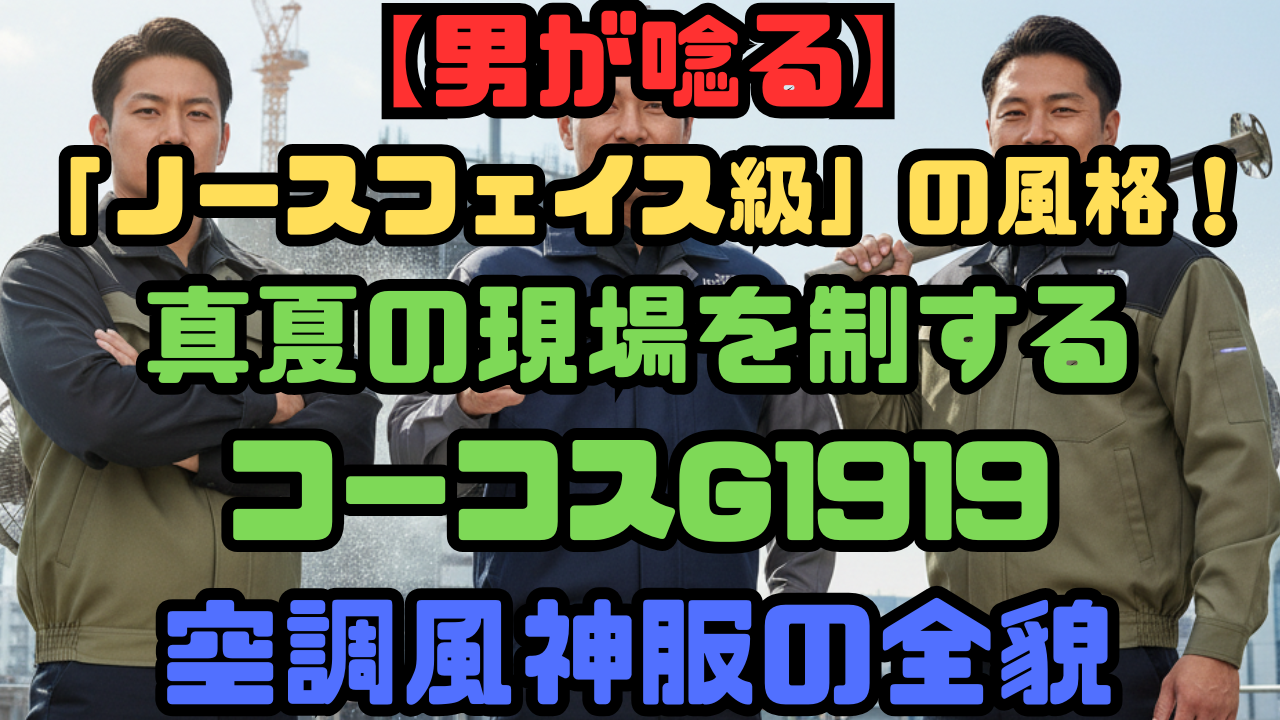 【男が唸る】「ノースフェイス級」の風格！真夏の現場を制するコーコスG1919空調風神服の全貌