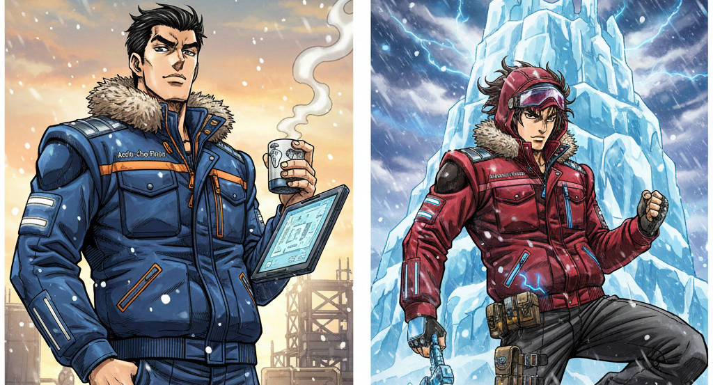 【本物を知る男の防寒】旭蝶繊維が放つ至高のドカジャン。圧倒的な機能美と信頼が現場を支配する