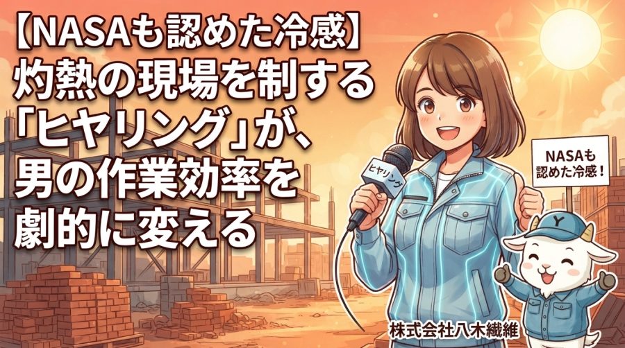 【NASAも認めた冷感】灼熱の現場を制する「ヒヤリング」が、男の作業効率を劇的に変える