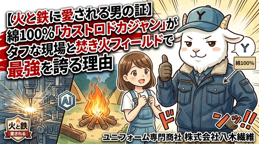 【火と鉄に愛される男の証】綿100%「カストロドカジャン」がタフな現場と焚き火フィールドで最強を誇る理由