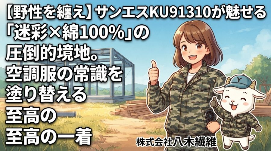【野性を纏え】サンエスKU91310が魅せる「迷彩×綿100%」の圧倒的境地。空調服の常識を塗り替える至高の一着