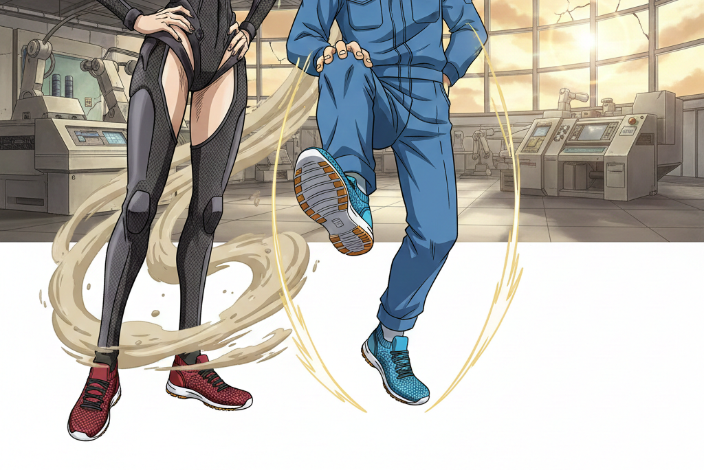 作業靴に革命！丸五「マンダムセーフティー#002」ニット素材