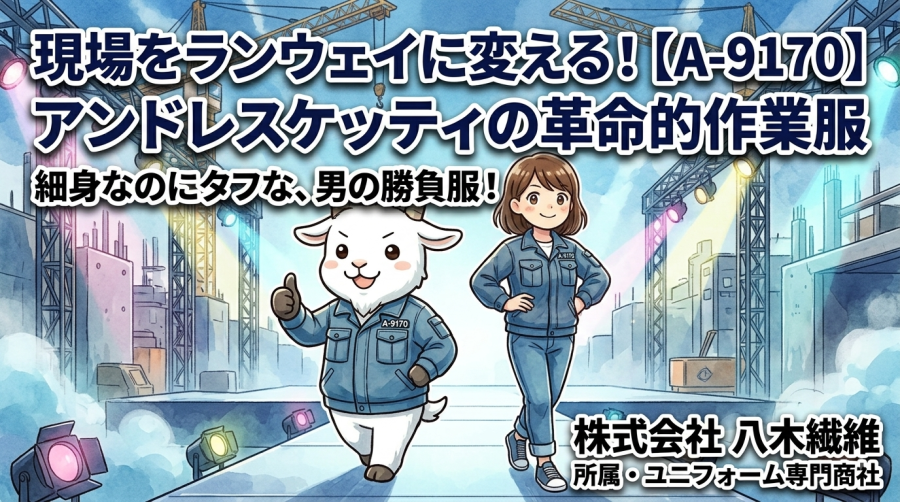 現場をランウェイに変える！【A-9170】細身なのにタフな「アンドレスケッティ」の革命的作業服