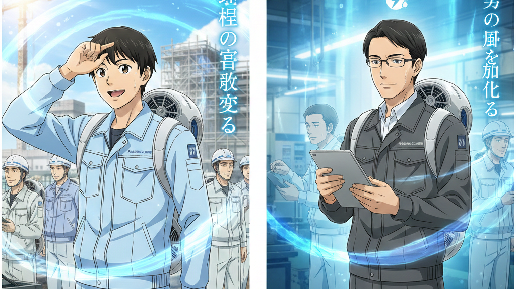 男の汗を無効化する。プラズマクラスター搭載「空調風神服」が現場の常識を変える