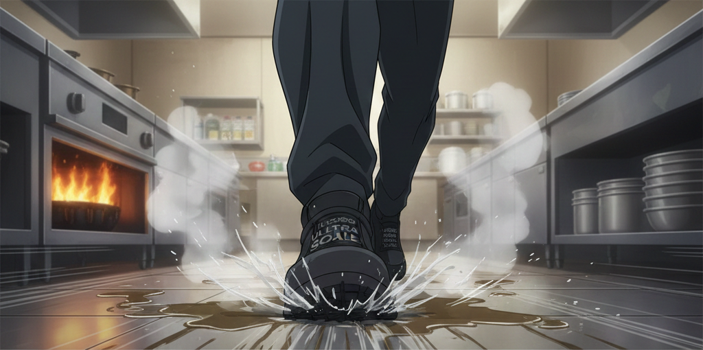 【地を這う圧倒的グリップ】厨房の猛者が唸る。丸五のウルトラソールが変える「常識」と「安心」