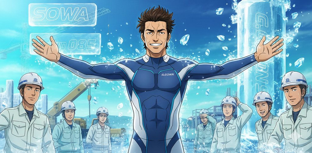 【極限の氷撃】イケてる男性が唸る！桑和「G.GROUND 0085」接触冷感インナーが夏現場を支配する理由