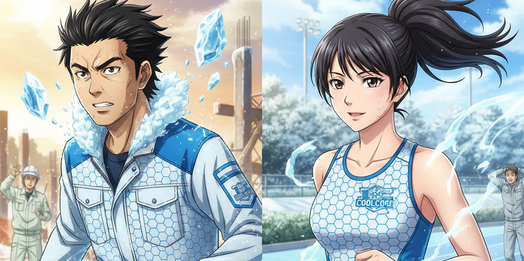 【極限冷却】汗をかくほど氷点下の衝撃。アメリカが生んだハイテク素材「クールコア」が現場の常識を塗り替える