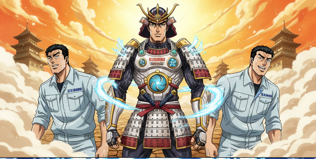 【猛暑を制する鎧】異彩を放つデザインと「和」の融合。男が惚れる空調風神服「KU93900」の凄み