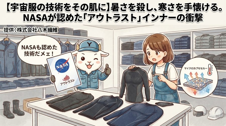 【宇宙服の技術をその肌に】暑さを殺し、寒さを手懐ける。NASAが認めた「アウトラスト」インナーの衝撃