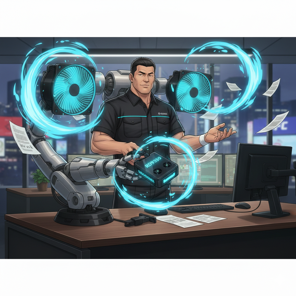 余った空調ファンが爆風ガジェットに化ける！RD9350アタッチメントがイケてる男のデスクを変える