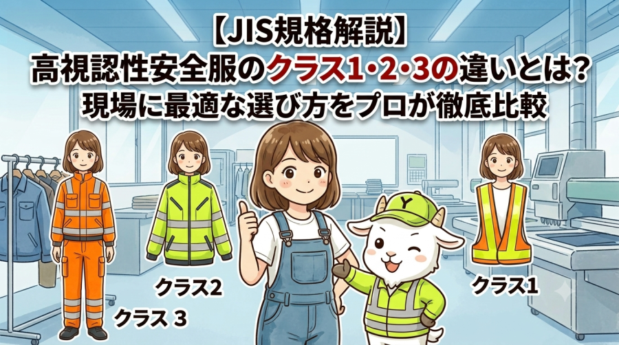 【JIS規格解説】高視認性安全服のクラス1・2・3の違いとは？現場に最適な選び方をプロが徹底比較