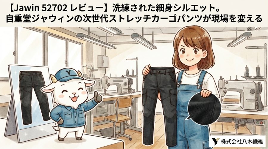 【Jawin 52702 レビュー】洗練された細身シルエット。自重堂ジャウィンの次世代ストレッチカーゴパンツが現場を変える