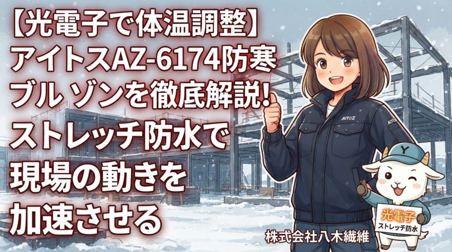 【光電子で体温調整】アイトスAZ-6174防寒ブルゾンを徹底解説！ストレッチ防水で現場の動きを加速させる