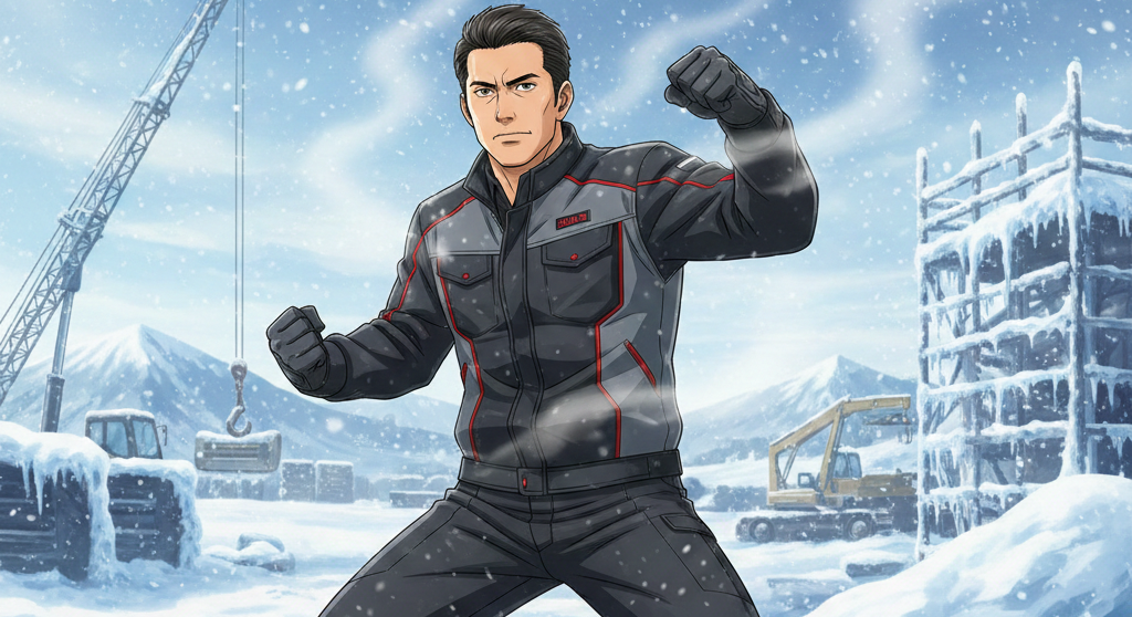 【冬の現場革命】サンエス雷神服BO31810を徹底レビュー！ストレッチ素材と発熱ユニットで極寒を乗り切る最強防寒着