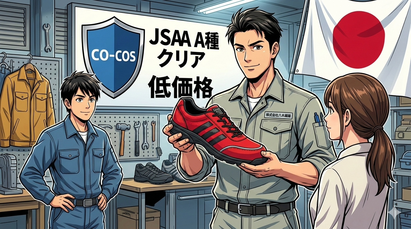 【徹底比較】コーコスA44000安全スニーカーが選ばれる理由。JSAA A種クリアの性能と驚きの低価格をプロが解説