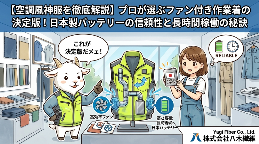 【空調風神服を徹底解説】プロが選ぶファン付き作業着の決定版！日本製バッテリーの信頼性と長時間稼働の秘訣