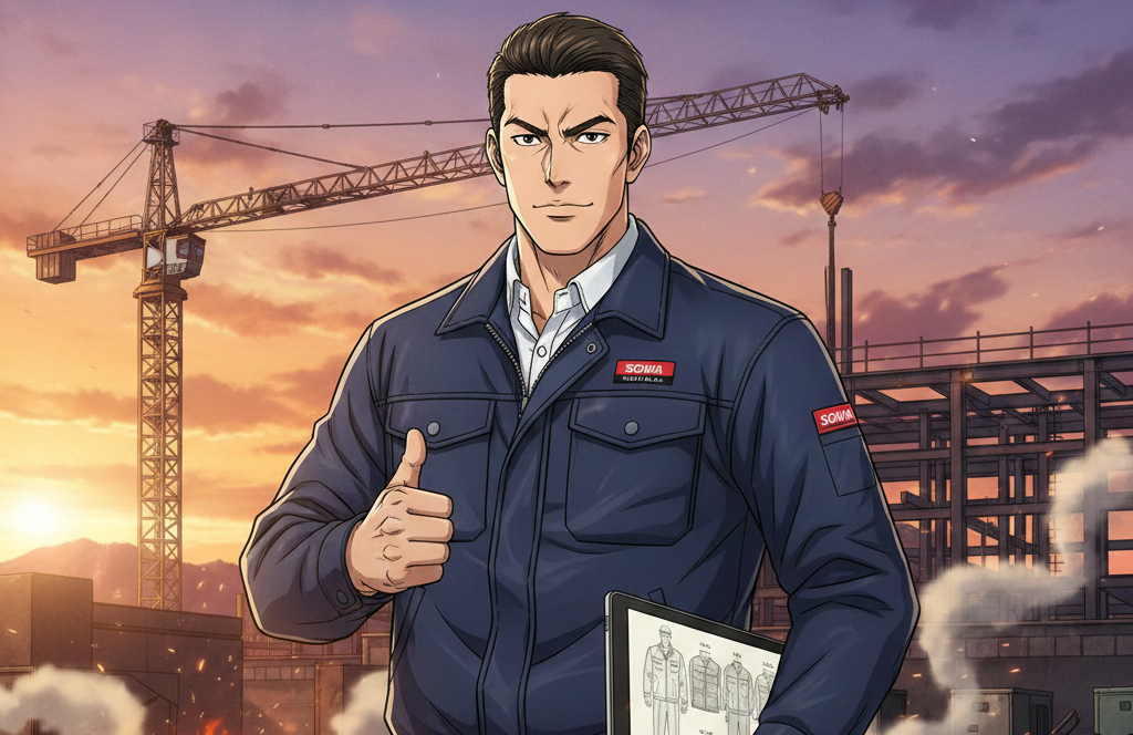 【綿100%の最適解】桑和（SOWA）6004-00防寒着をレビュー！火に強くスタイリッシュな現場の味方