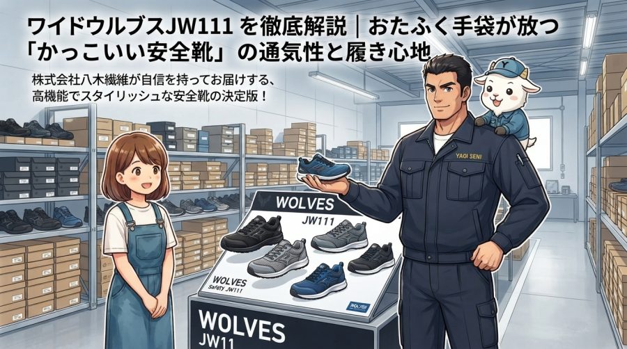 ワイドウルブスJW111を徹底解説｜おたふく手袋が放つ「かっこいい安全靴」の通気性と履き心地