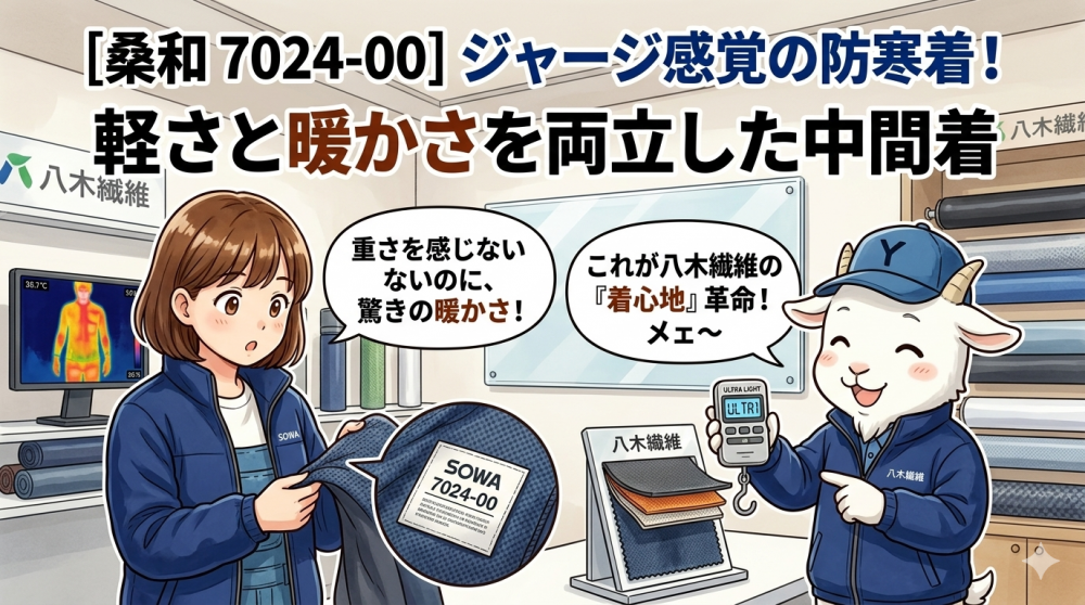 【桑和 7024-00】ジャージ感覚の防寒着！軽さと暖かさを両立した中間着の決定版