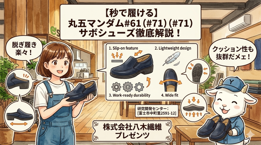 【秒で履ける】丸五マンダム#61（#71）サボシューズ徹底解説！